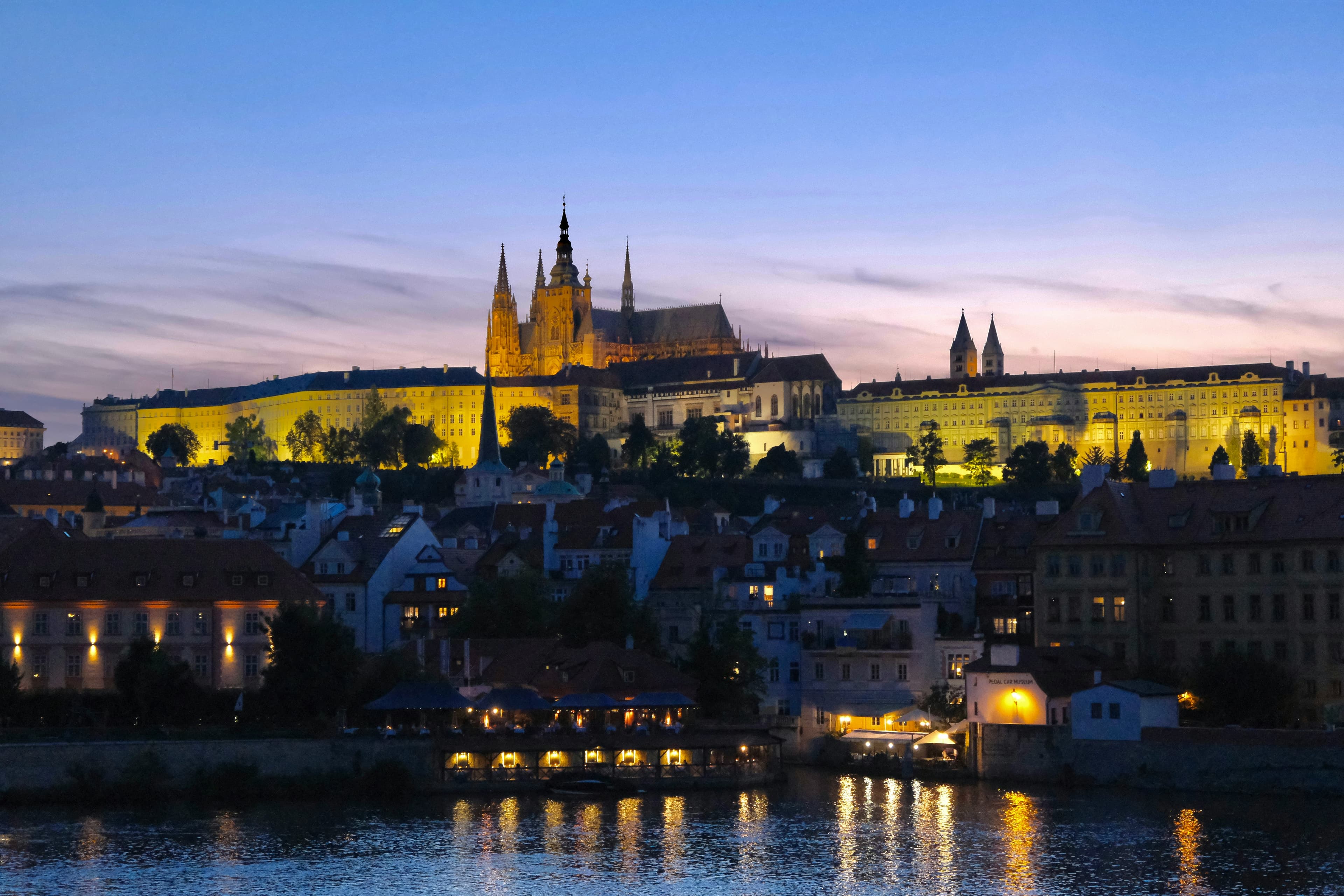 Prague Castle at night